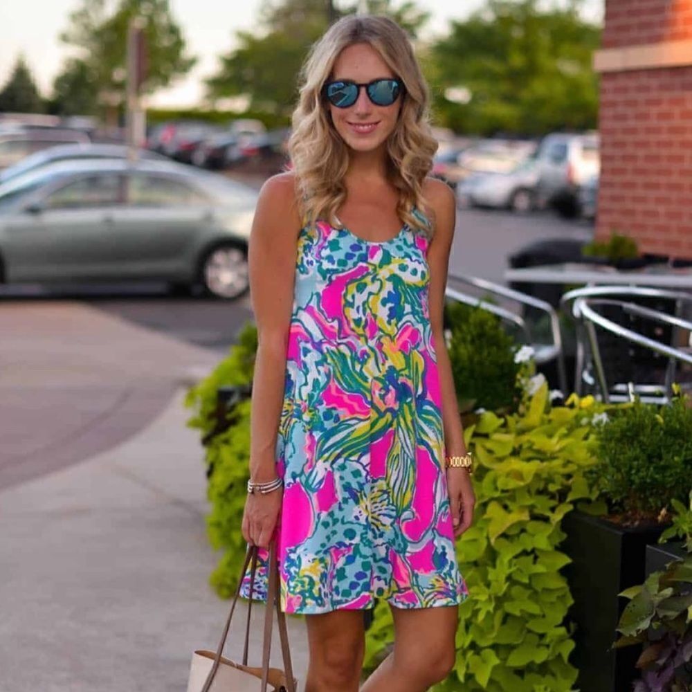 Lilly Pulitzer Melle Trapeze Dress Magenta Hottie Size XXS